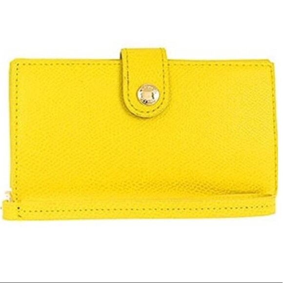 Coach Crossgrain Leather Phone Clutch Wristlet - Picture 1 of 13